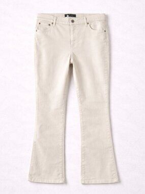 Lauren Jeans Co Cream Bootcut Jeans Western Stitching Mid Rise Size 16